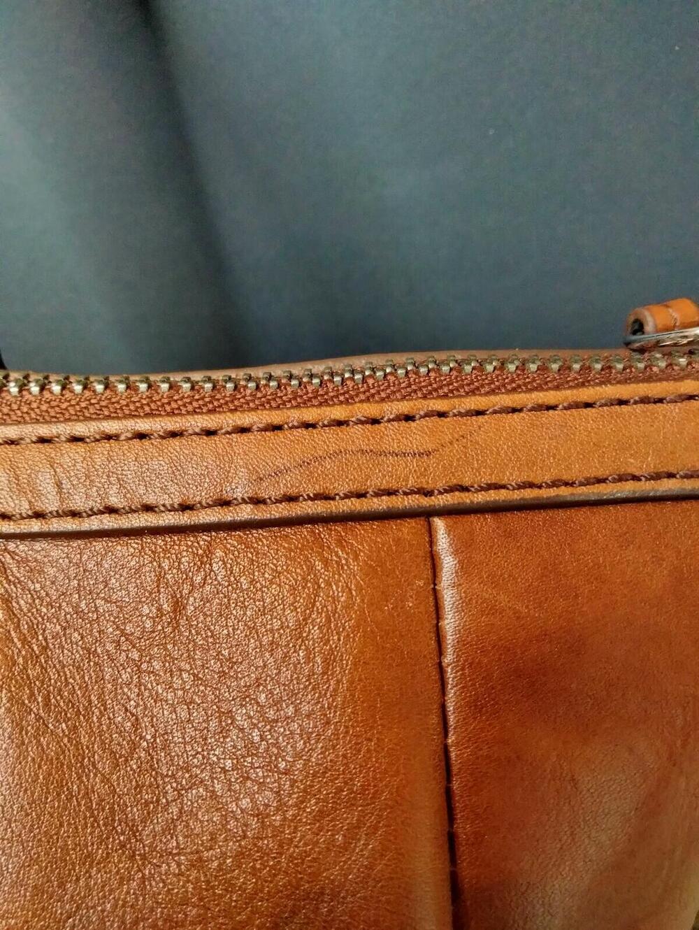 Fossil Sydney Shopper Tote Leather - Cognac Brown - Shoulder Bag Carryall ZB5487 - Picture 3 of 9